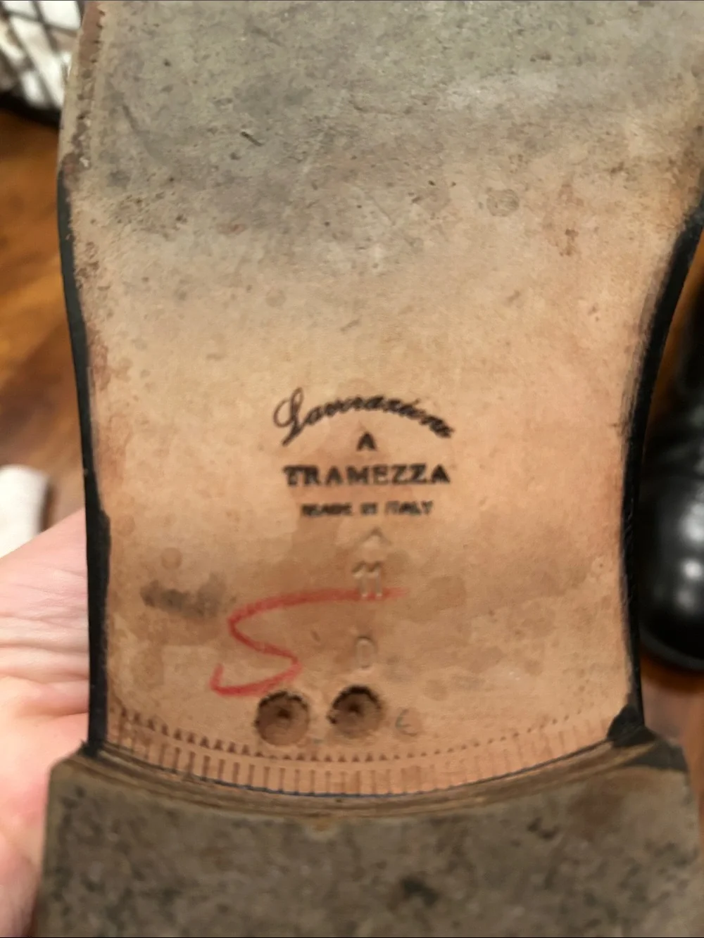 Salvatore Ferragamo Black Leather Cap-Toe Derby Shoes